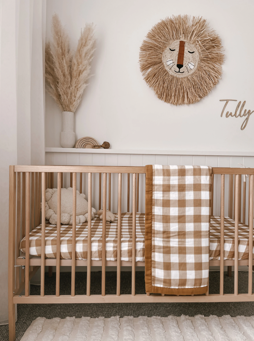 Pop ya tot Lancaster Cot Quilt Cotton cot quilt Husk and Will