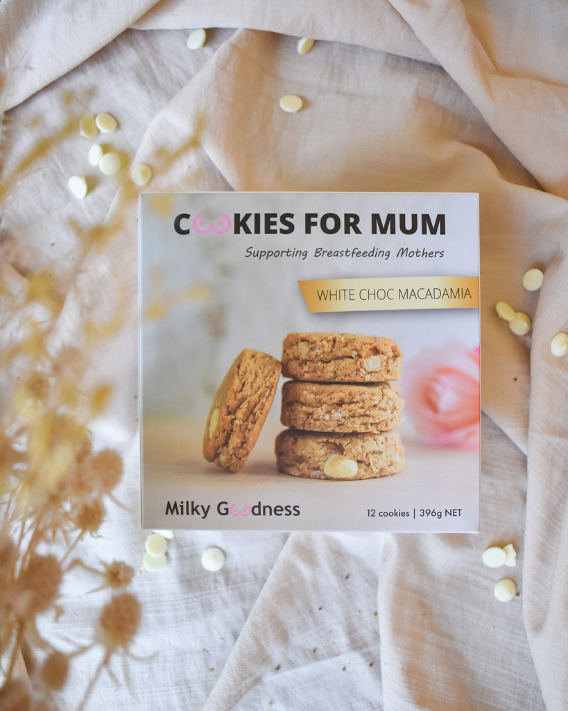 Milky goodness White chocolate cookies for mums 