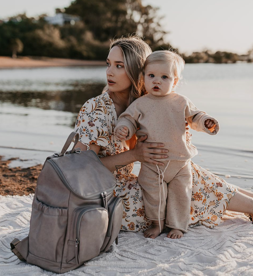 OIOI Taupe Nappy Bag backpack 