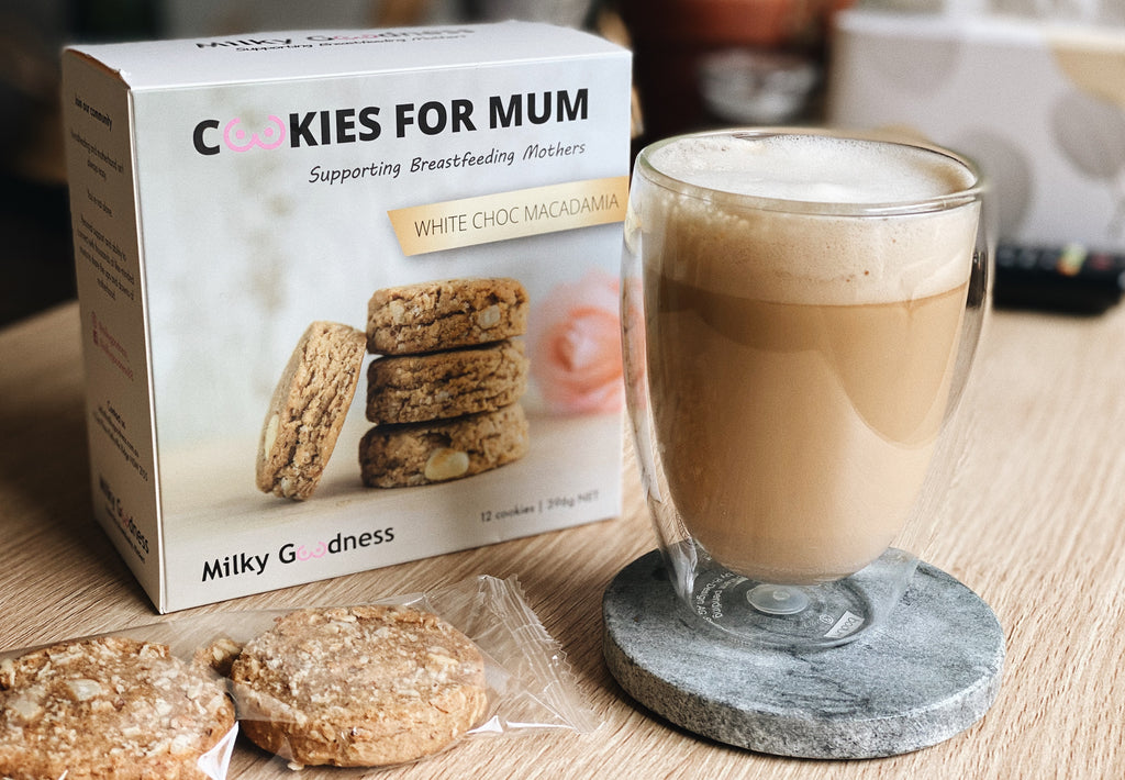 Milky goodness White chocolate cookies for mums 