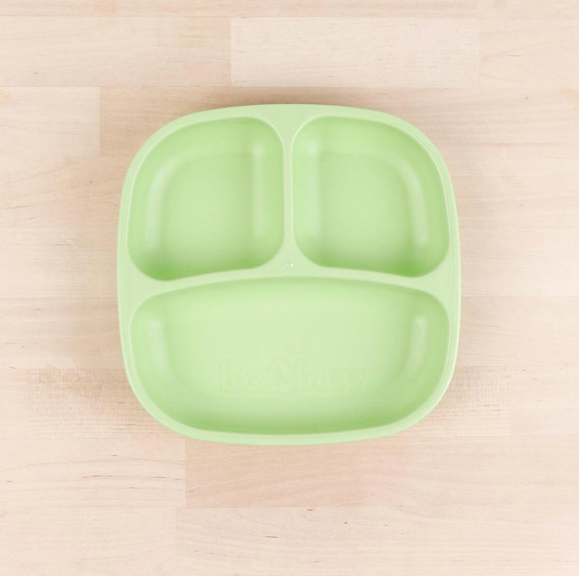Re-play divided plate green tableware for kids
