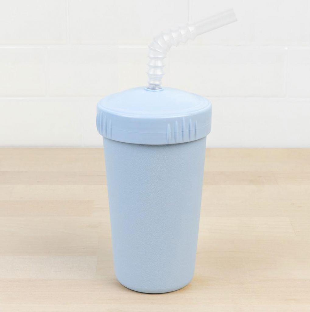 Re-play cup with straw ice blue 