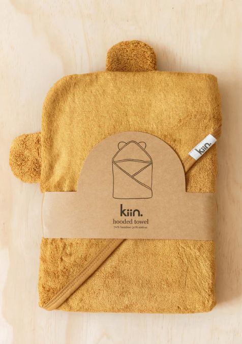 Kiin baby hooded towel caramel 
