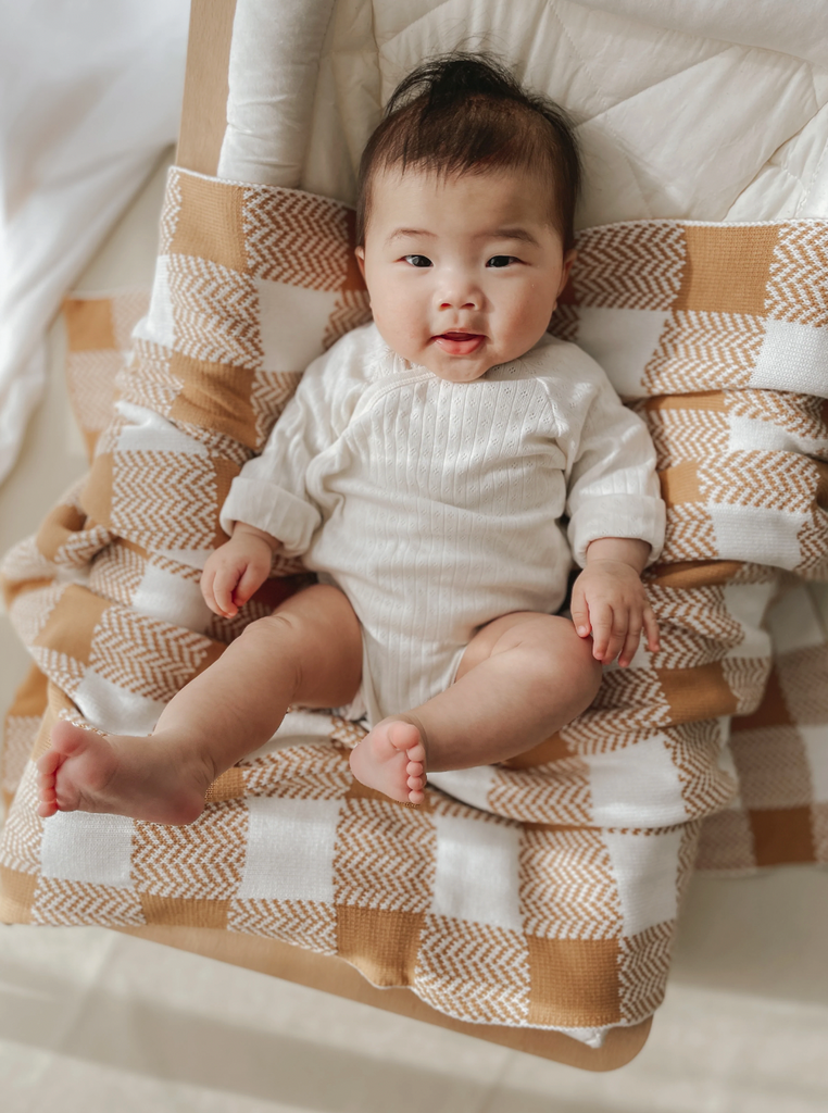 Lancaster Knit Blanket Pop ya tot Husk and Will