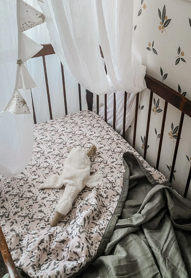 Pop ya tot Little Gem Muslin Sheets Cot Organic Cot Sheet Husk