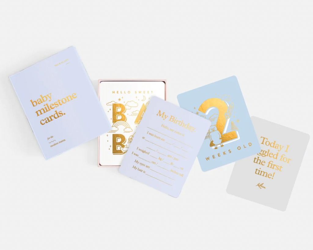 Fox and fallow milestone cards blue 