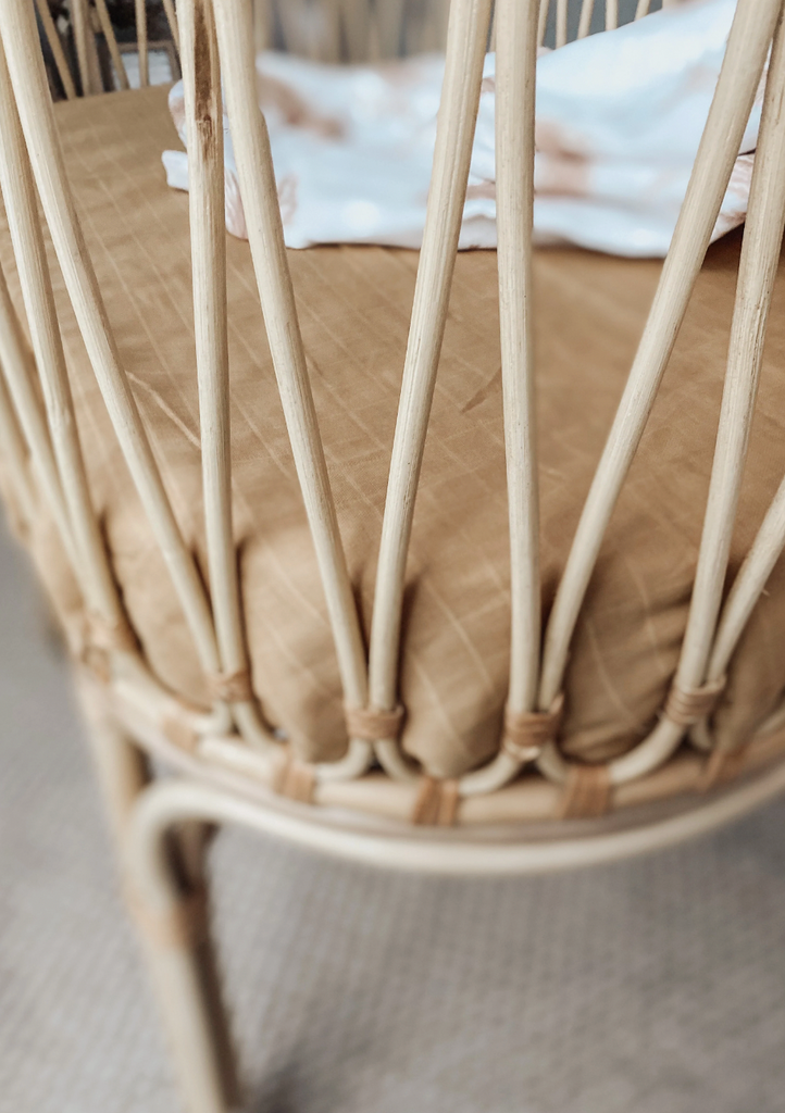 Mustard Muslin Sheet Pop ya tot Husk and Will