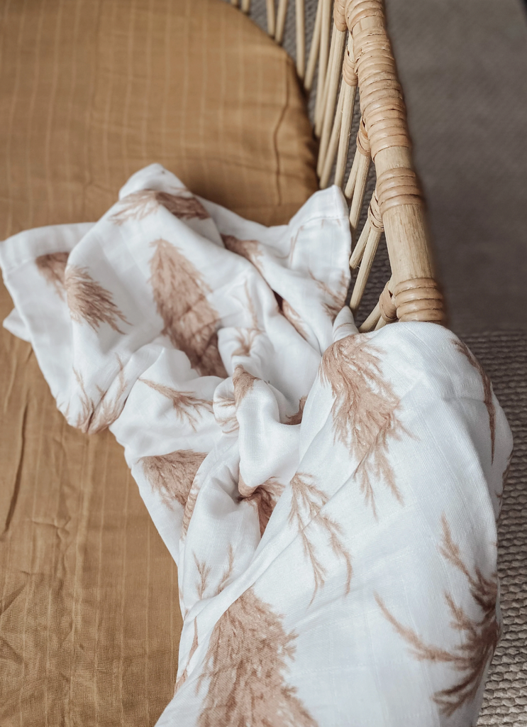 Mustard Muslin Sheet Pop ya tot Husk and Will