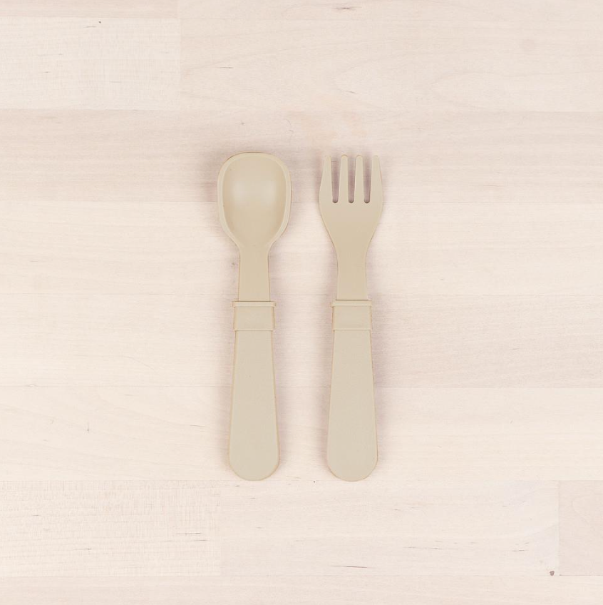 Re-play fork and spoon set sand