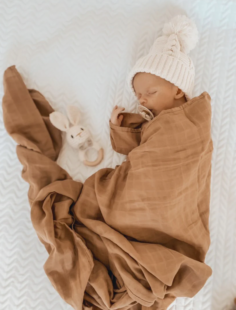 Pop ya tot Tan Swaddle Husk and Will